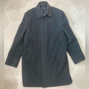 Men’s, Banana Republic, wool coat, size L, dark charcoal / almost black